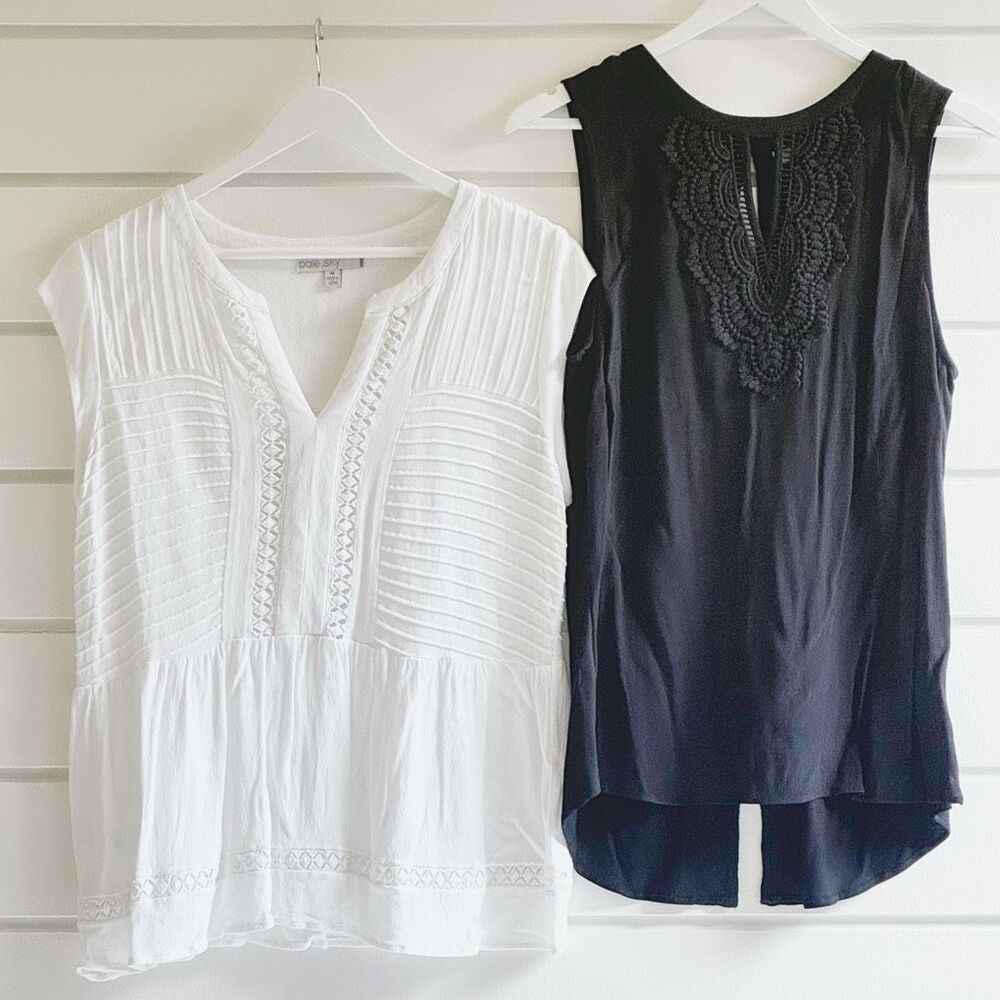Pale Sky Lot of 2 Women's Tops Size Medium